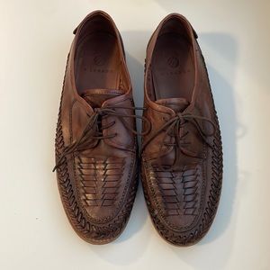 H by Hudson Woven Leather Derby